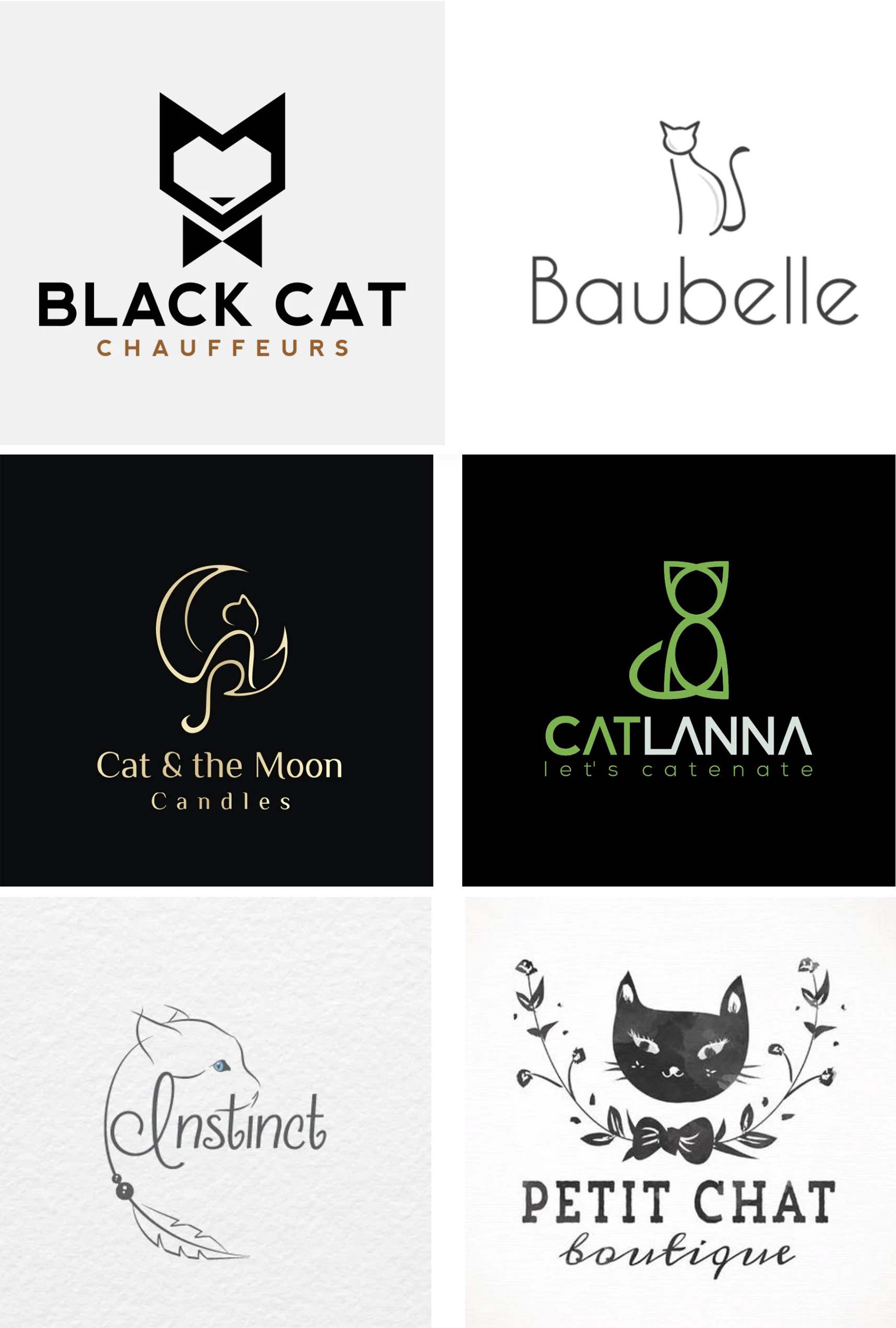 35个非常火的猫标志