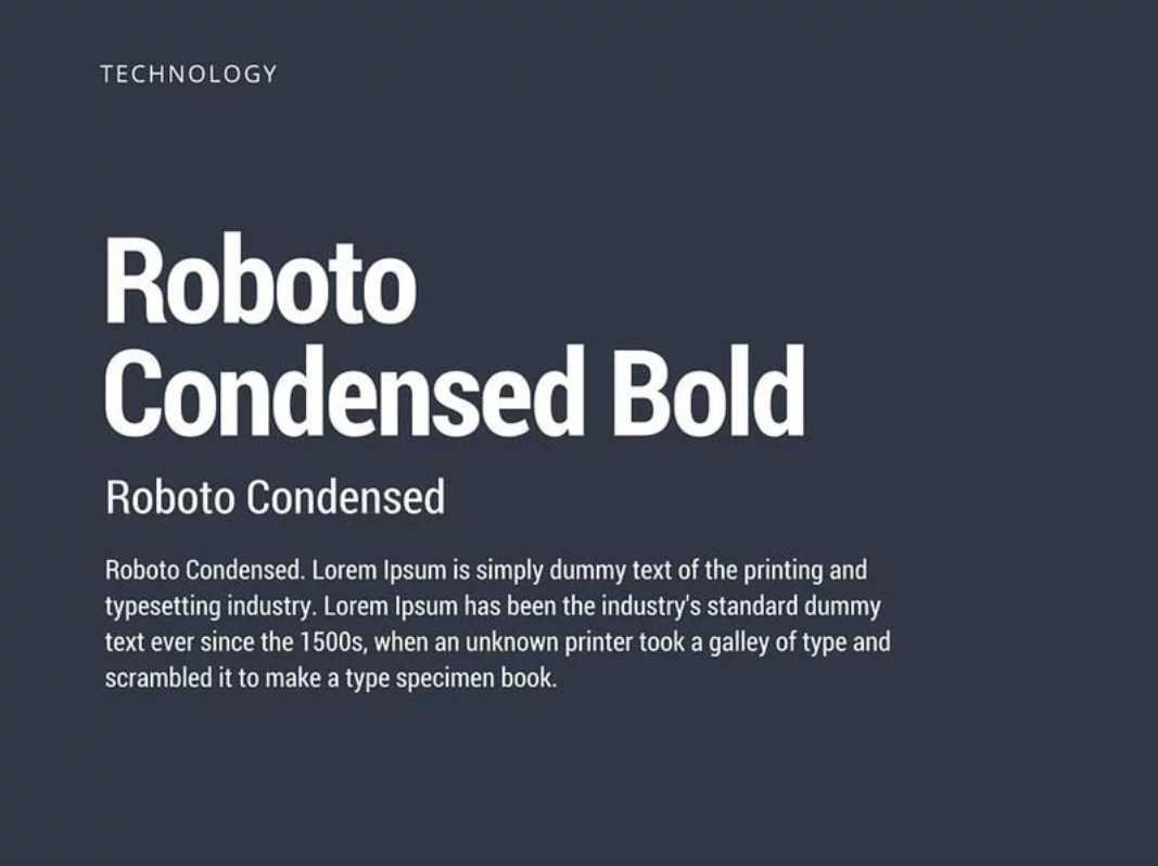 浓缩的Roboto 浓缩的Roboto