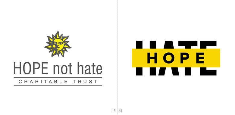 Hope Not Hate新旧logo Hope Not Hate新旧logo