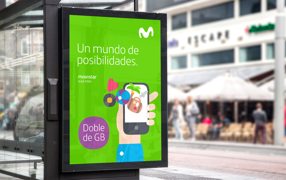 Movistar新品牌及VI设计_海报设计