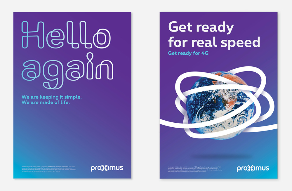 电信公司Proximus的新品牌形象设计_海报