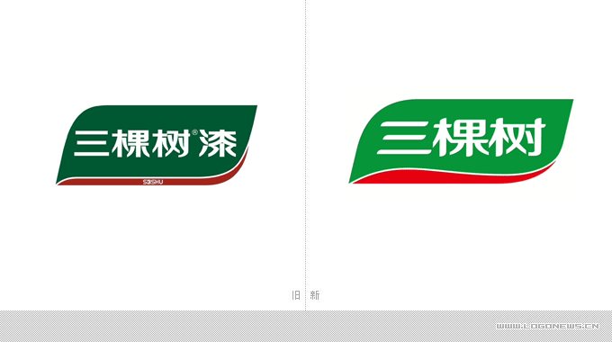 三棵树涂料股份品牌logo设计升级-涂料品牌商标-力英品牌设计顾问公司