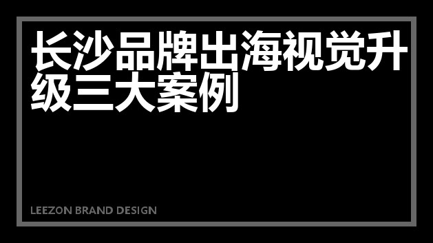 长沙品牌出海视觉升级三大案例
