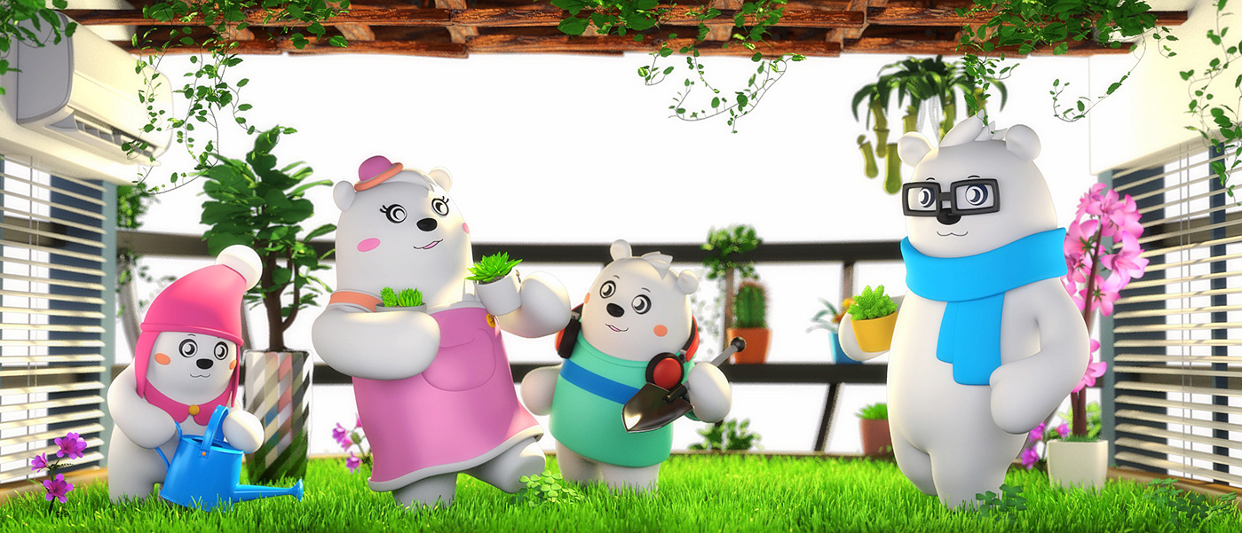 美的空调吉祥物创意设计08